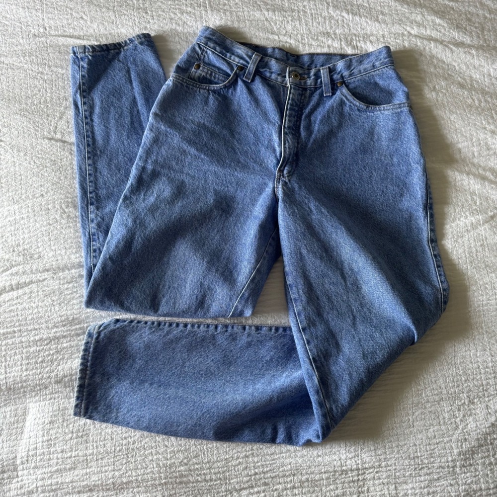 Vintage Levis Native Blue High Waisted Tapered Jeans Womens 28x31 USA Western